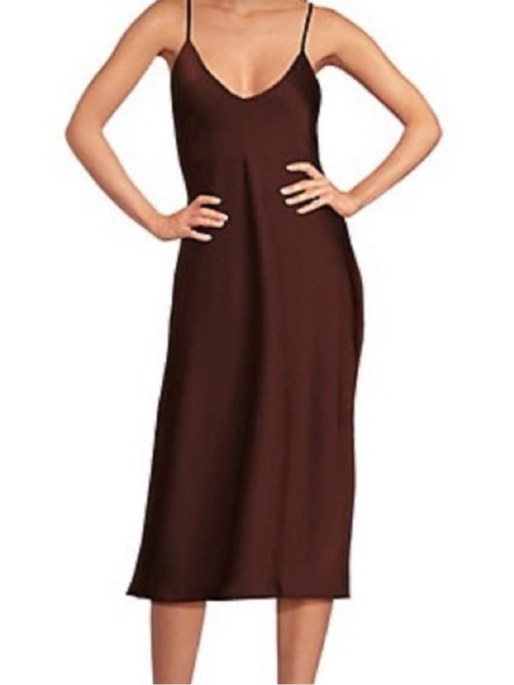 Gianni Bini Brown Slip Midi Dress